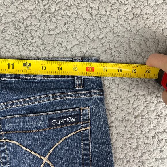 Calvin Klein Jeans Womens 12 Flare VIntage Blue Denim Hippie - Picture 7 of 11